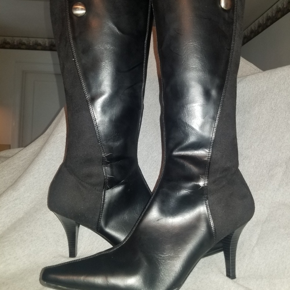 Predictions Black Knee High Boots 11